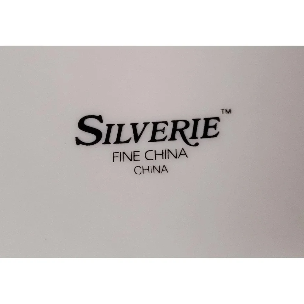 Silverie Fine China Tea Pot Coffee Pot with Lid (SIV11 Pattern) Vintage 1980s